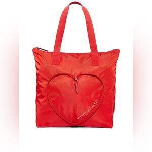 Victoria's Secret V-Day Red Heart Packable Travel Tote Bag NWT